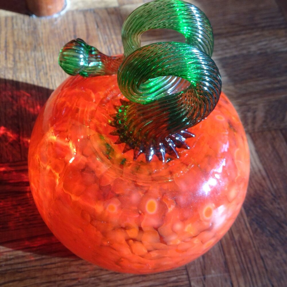 Vintage Blown Glass Pumpkin